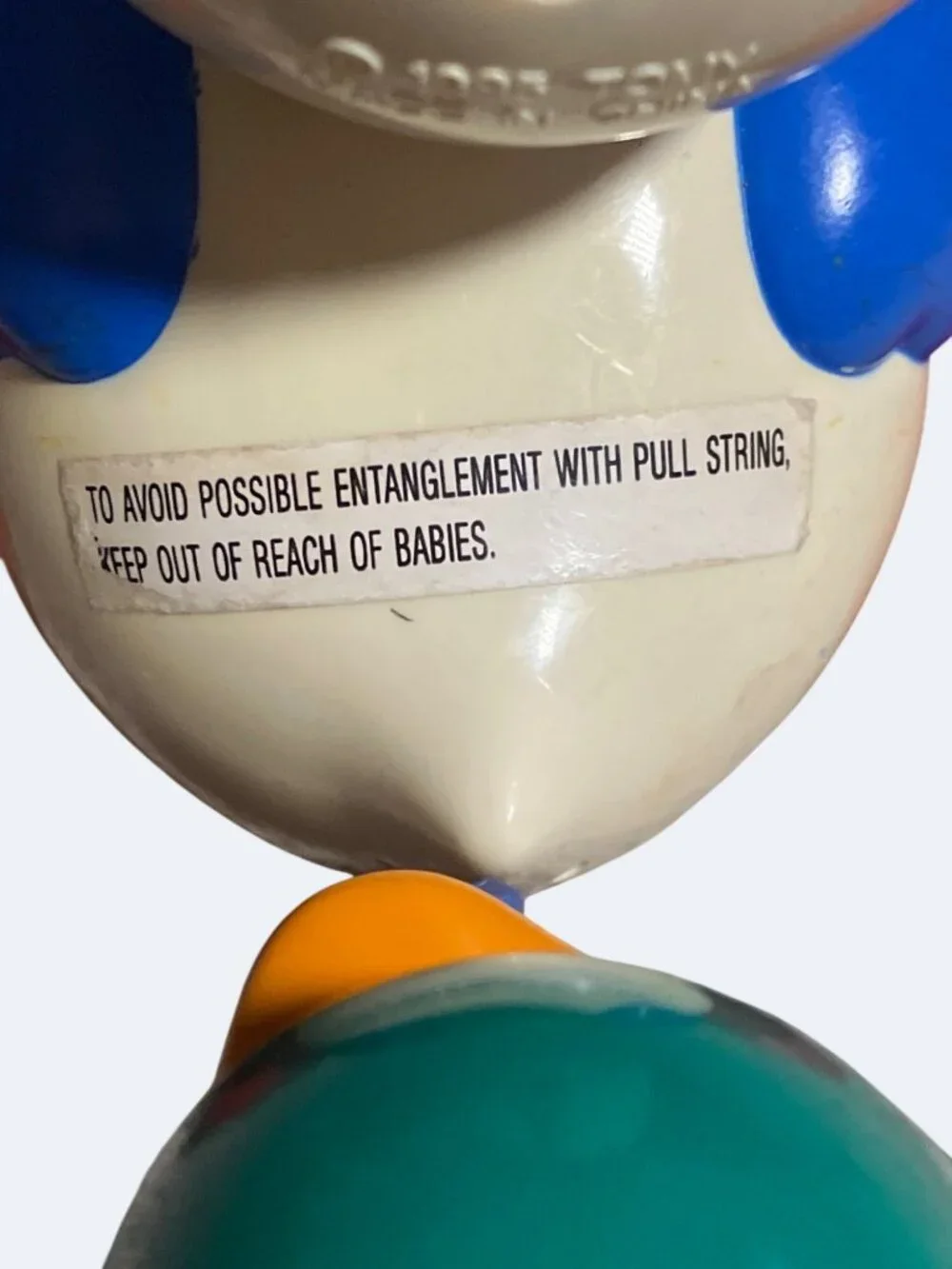 Tomy Vintage Pull-Along Duck Family Toy With Rolling Wheels & String Plastic
